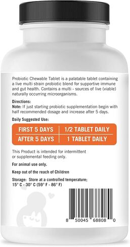 Dog Probiotic Chewable Tablets - Probiotic for Dog - Probiotic Supplement - Lots of Love Pet Products - 60 Count (Pack of 1) in Saudi Arabia