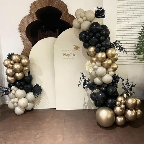 Casino Theme Balloon Arch Kit, 104 Pcs Red Black and Gold Metallic Latex Balloon Garland Kit with Dice Crown Explosion Star for Women Men Casino Night Las Vegas Birthday Graduation Party Decorations in Kuwait