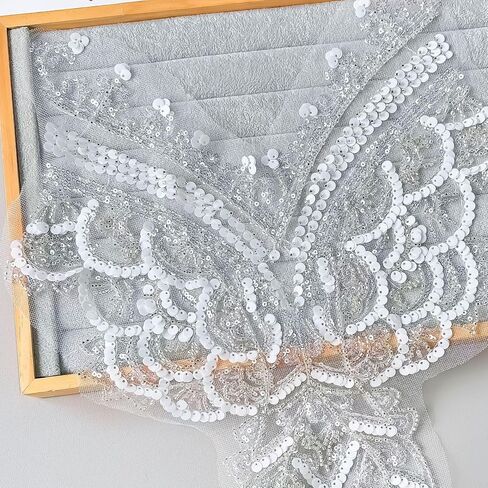 1pcs Gold Thread Embroidered Lace Neckline Collar Trim Tones Floral Brown Leaf Applique Patches in Kuwait