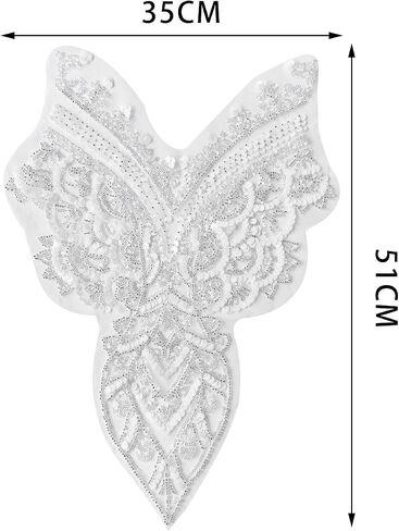 1pcs Gold Thread Embroidered Lace Neckline Collar Trim Tones Floral Brown Leaf Applique Patches in Kuwait