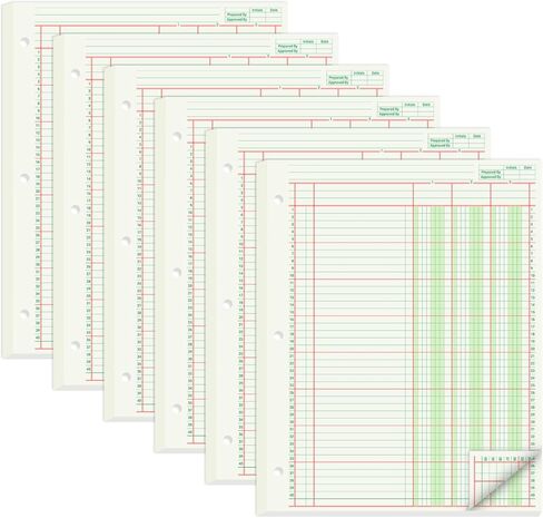 100 Sheets Accounting Ledger Paper with 3 Ring Binder and Monthly Tabs, 3 Column columnar Analysis Pads, Refillable Accounting Ledger Notebook (8.5X11 Inch) in Saudi Arabia