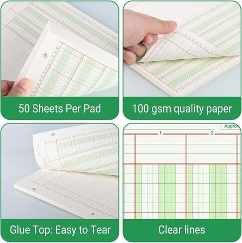 100 Sheets Accounting Ledger Paper with 3 Ring Binder and Monthly Tabs, 3 Column columnar Analysis Pads, Refillable Accounting Ledger Notebook (8.5X11 Inch) in Saudi Arabia