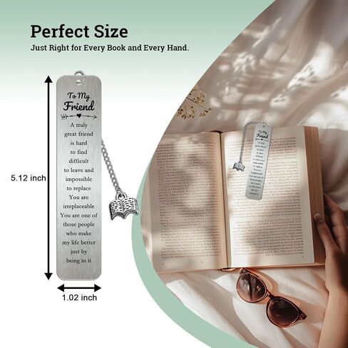 Best Friend Bookmarks Gifts for Women, Unique Birthday Bookmark for Female Friends, Cute Sentimental Friendship Christmas Gifts, Graduation Bookmarkers, Thoughtful Gift Ideas for Her in Kuwait