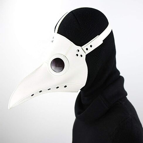Pu Leather Plague Doctor Mask for Halloween Cosplay Festival Party Carnival Costume Props Performance Mask in Saudi Arabia