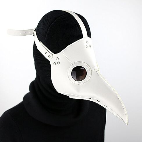 Pu Leather Plague Doctor Mask for Halloween Cosplay Festival Party Carnival Costume Props Performance Mask in Saudi Arabia
