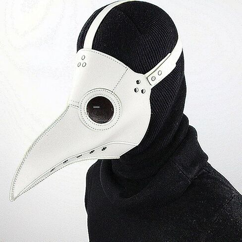 Pu Leather Plague Doctor Mask for Halloween Cosplay Festival Party Carnival Costume Props Performance Mask in Saudi Arabia