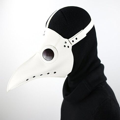 Pu Leather Plague Doctor Mask for Halloween Cosplay Festival Party Carnival Costume Props Performance Mask in Saudi Arabia
