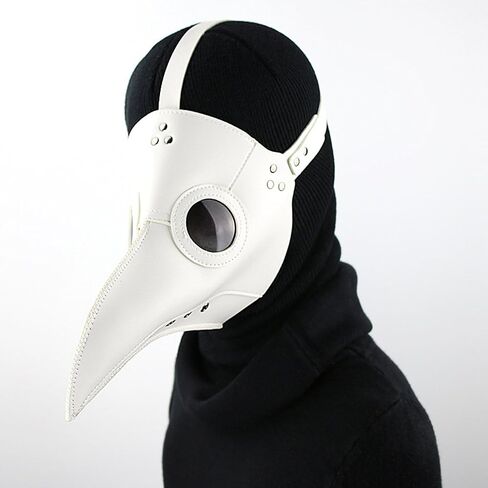 Pu Leather Plague Doctor Mask for Halloween Cosplay Festival Party Carnival Costume Props Performance Mask in Saudi Arabia