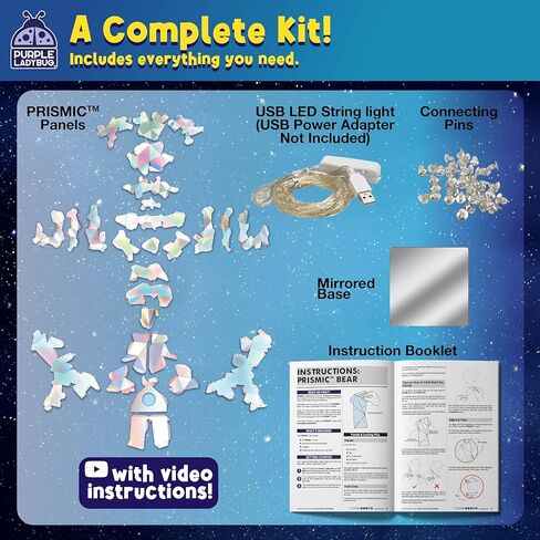 Prismic Unicorn 3D Light DIY Kit - Unique Unicorn Gifts for Girls & Women, 12 Year Old Girl Gifts, Cool Gifts for Tweens, Preteen Girl Gifts, & Teen Girl Gifts Ideas - Arts and Crafts for Christmas in Kuwait