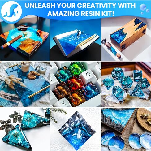Epoxy Resin, 1Gallon Epoxy Resin Kit Casting & Coating, Crystal Clear and NO Yellowing & NO Bubble and Self Leveling Easy Mix 1:1 for DIY Jewelry Making, Art Crafts, Wood & Resin Molds in Saudi Arabia