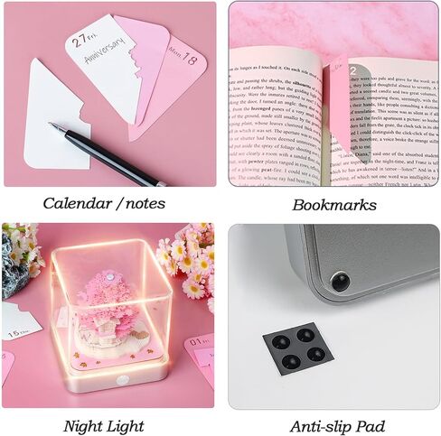 3D Memo Pad Time Piece Calendar 2025,3D Calendar Memo Pad DIY Notes Notepad Paper Carving Art Green Tree House,2025 Desk Calendar With LED Lights in Kuwait