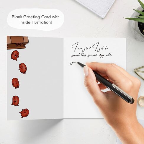ALY LOU Cute Anniversary Card, Birthday Card for Her Him/Girlfriend Wife/Husband Boyfriend, Friendship Thank You Kawaii Greeting Card (There are so many reese-ons why I love you) in Kuwait