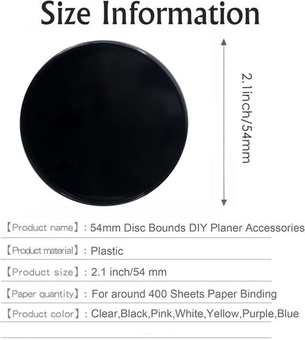 11pcs 2.1inch/54mm Expansion Discs Binder Rings Discs for Discbound Notebook Planner Accessories(White,2.1inch/54mm 11pcs) in Kuwait