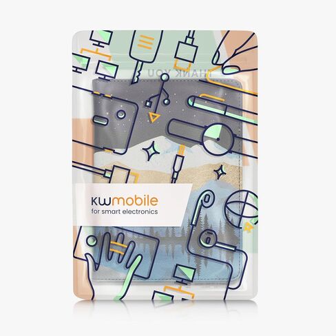 حافظة kwmobile متوافقة مع Amazon Kindle Paperwhite 11. حافظة الجيل 2021 - غطاء من البولي يوريثان مع حزام - فتاة وكتب أسود/بيج in Kuwait