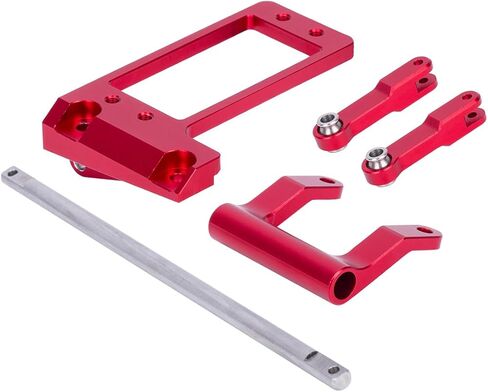 Aluminium CNC BAT Servo Mount with Hydraulic Steering Link for 1/10 RC Crawler Car VP Capra F9 Portal Axle LCG Chassis DIY Parts (Silver) in Kuwait