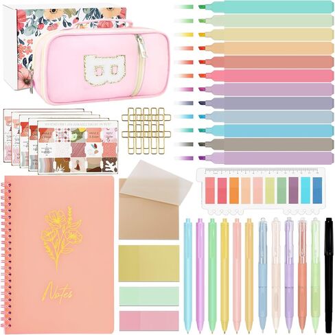 Bible Study Supplies, Bible Journaling Kit for Women with Journal, Pen Case, Tabs, No-Bleed Pens and Highlighters, Annotation Kit, Note Taking Supplies for Study, Christian Gifts (letter B) in Saudi Arabia