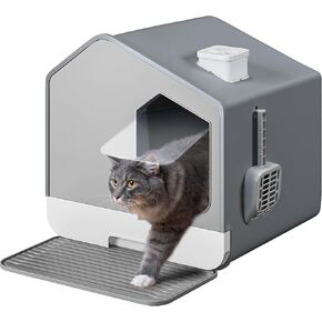 Yitahome Extra Large Cat Moster Box مع حصيرة ومغرفة للقمامة ، مربع القط المغطى بعدم الرائحة المضاد للروح
