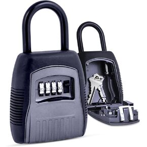 SL-502 DIAL COMBERING LOCK مربع | قفل القيد المحمول لخارج | يناسب مفاتيح المنزل ، مفاتيح السيارات ، FOBS ، بطاقات الائتمان/الهوية والمزيد | صندوق آمن لوحة المفاتيح ، قفل مزيج زر الضغط الرقمي