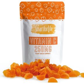 Smart for Life Vitamin C Gummies - Plant Based Vegan Vitamin C Gummies Natural Orange Flavor - Immune Support Gummies for Adults and Kids - Non-GMO - Dietary Supplement - 30 Count