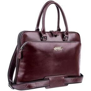 Premium Full-Grain Leather Laptop Messenger Bag – Sleek, Durable, Handcrafted Work Briefcase for 13.3 to 15.6 Inch Laptops