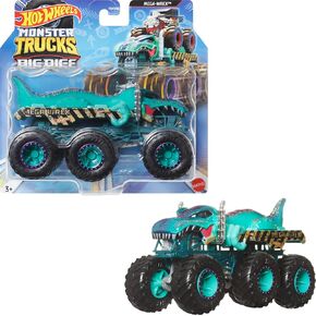 Hot Wheels Monster Trucks Big Parcs 1:64 Scale Thank Truck with 6 عجلات لنقل أو سحب المركبات الأخرى (قد تختلف الأنماط) HWN86