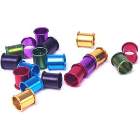 Teensery 50 PCS حلقة الألومنيوم متعددة الألوان 8 ملم نطاقات الساق الطيور لحمام ببغاء الفراخ الحب