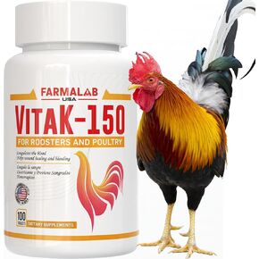 Farmalab Vitak-150 Para Gallos Pollos Gallinas Vitak 150 Rooster Gamefowl Poultry Gallok VK-150 Ewormx Gallovita B12 B15 Supertron Gallo-K