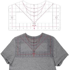 Tshirt Ruler Guide for Vinyl Alignment，2PCs Tshirt Measurement Tool for Heat Press in HTV Vinyl, All-in-One T-Shirt Measurement Ruler and Craft Sewing for Accessories and Supplies