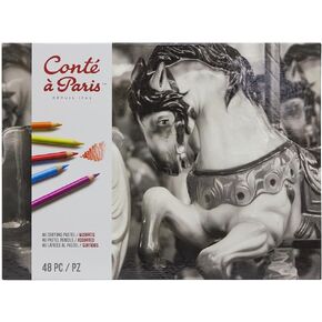 Conté à Paris Cont Paris 2184 Pastel Pencils with 48 Colors, Colors may vary