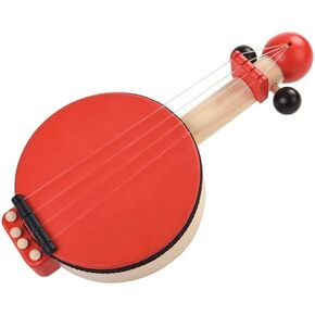 Plantoys Wooden Banjo Musical Toy Stermed Instrumed (6411) | مصنوعة بشكل مستدام من الخشب المطاطي والدهانات والأصباغ غير السامة