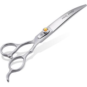Fenice Professional Dog Grooming مقص: مقصات طقاصة 8 بوصة للكلاب تقليص مصنوعة من اليابانية 440C من الفولاذ الأصفر الأصفر