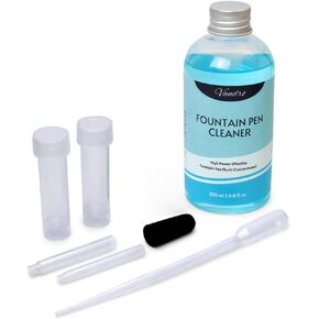 Vandro Fountain Pen Cleaning Flush Kit - 200 مل من حلول القلم النافورة عالية الطاقة مع الملحقات