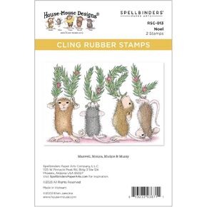 Spellbinders نويل هوم فأر طوابع المطاط ، الأحمر