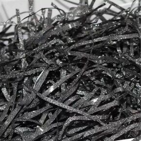 Daqimall 7 Oz Crinkle Cut Paper Shred Filler Joxes Gip Hife Filler Filler Gift Filler for Easter Craft Hights Bass Filler Decoration (Glitter Black)