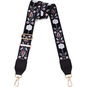 Purse Strap, 1.5" Cowhide Head Wide Shoulder Strap Adjustable Replacement,Jacquard Embroidery Crossbody Bag Straps in Saudi Arabia