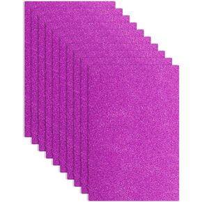 uxcell 10 Pack Yellow Glitters Foam Sheets, 8 x 12 Inch Self-Adhesive Sparkle EVA Foam Sheets Thin Foam Paper for Crafting, DIY Project, Classroom, Scrapbooking (1.5mm Thick)