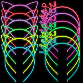 توهج في الحفلات المظلمة لوازم Cat Ear Crown Heads لحفلة عيد الميلاد حفلة عيد الهالوين