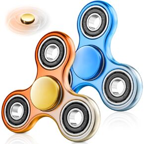 Fidget Spinner 2 Pack للبالغين ، المغازل الحسية للأطفال 8-12 مع ADHD التوحد