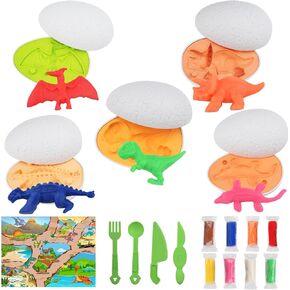 مجموعة dinosaur playdoh مجموعة ألعاب الأطفال للأطفال الذين تتراوح أعمارهم بين 4-8 سلة عيد الفصح مفاجأة عيد ميلاد