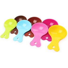 Woiwo 10pcs حلوى ألوان الكلب الغذاء مجرفة حيوان أليف طعام ملعقة الكلب الكلب مجرفة الكلب طعام المجرفة الغذاء (لون عشوائي)