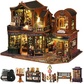 DIY Miniature House Kit ، Tiny House Kit With Music Box ، DIY Wooden Dollhouse Miniature Kit للبالغين المراهقين ، كتاب Creative Creative Book Magic Model Kits ، Decord Home Decor