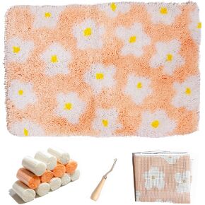 CRAFT CLUB Strawberry Dreaming Rug Kit Easy DIY Latch Hook with Pre Cut Yarn Colourful Design for Home Office Kids Rooms Bathroom Complete Crafts for Adults Kids 59cm x 53cm in Saudi Arabia