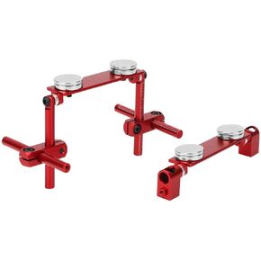 Tbest Aluminium Magnetic Invisible Gody Shell Mount Kit لـ 1/10 RC Racing Car (Red)