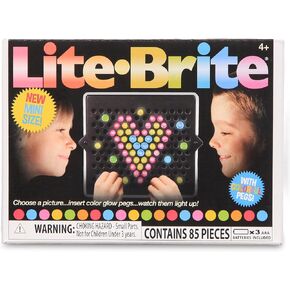Basic Fun Lite-Brite Mini ، لوحة رسم Light Up ، لوحة رسم LED Mini مع الألوان ، ألعاب السفر الحجم للعب الإبداعي ، لوحة الرسم في Glow Art Neon ، ألعاب خفيفة للأطفال الذين تتراوح أعمارهم بين 4 +