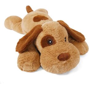 5 lb Weighted Animal Plush, 24in Weighted Brown Dog Plushie Toy Dolls Pillows (Brown Dog)