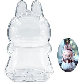 Plush Doll Transparent Bag Keychain: Hanging Display Cabinet, Protective Cover, Plastic PVC Storage Box, Suitable for Fans to Collect (B)