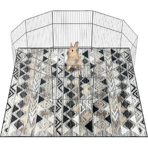 bnosdm 63x47in الأرنب قفص القفص الحصير الأرنب القابلة للغسل الأرضية القابلة لإعادة الاستخدام حماية السجادة مع قاع الانزلاق ، والحيوانات الأليفة ناعمة دوغ دوب للأرانب شينشيلا غينيا خنزير الخنزير