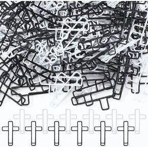 100 PCS Cross Paper Clips 1.34 × 0.8 بوصة مقاطع الورق اللطيفة اللوازم المسيحية للمجلة لمرجعية للدراسة هدايا الكتاب المقدس (متعدد الألوان)
