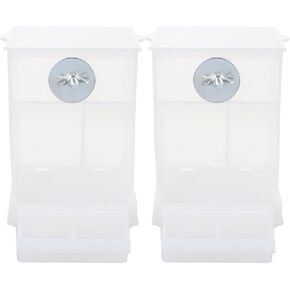 Imikeya 2pcs أوتوماتيكي No Mess Bird Reseriver for Cage - حاوية ببغاء نظيفة سهلة - مثالية للببغاوات cockatiels و finches تغذية الطيور