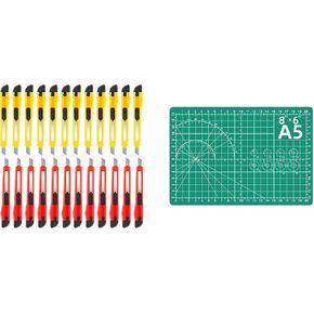 Diyself 24 Pack Box Cutters و Cutting Mat 6in × 8in